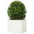 Jardinieră de grădină alb 69x60x45 cm oțel hexagonal GartenMobel Dekor