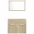 Set mobilier de baie, 2 piese, stejar sonoma, lemn prelucrat GartenMobel Dekor
