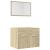 Set mobilier de baie, 2 piese, stejar sonoma, lemn prelucrat GartenMobel Dekor