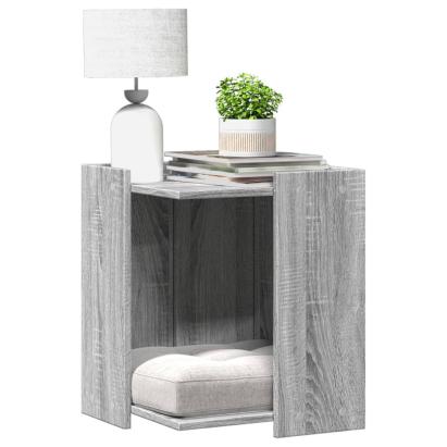 Cutie litieră pisici sonoma gri 42x42x51 cm lemn prelucrat GartenMobel Dekor