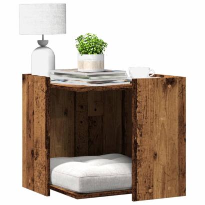 Cutie litieră pisici lemn vechi 53x53x51 cm lemn prelucrat GartenMobel Dekor