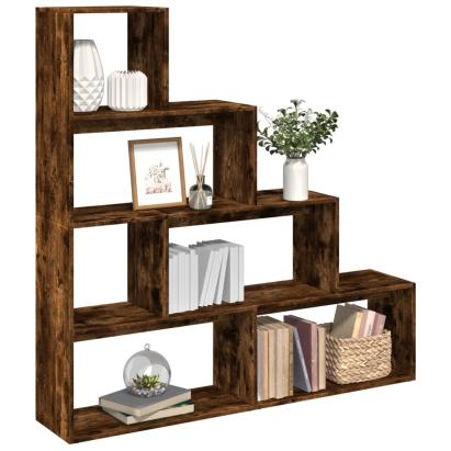 Bibliotecă/separator stejar fumuriu 143,5x29x143,5 cm lemn GartenMobel Dekor