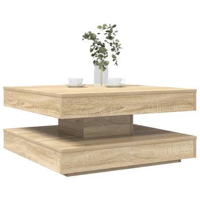 Măsuță cafea rotativă 360 grade, stejar sonoma 70x70x34,5 cm GartenMobel Dekor
