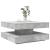 Măsuță cafea rotativă 360 grade, gri beton 70x70x34,5 cm GartenMobel Dekor