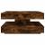Măsuță cafea rotativă 360 grade, stejar fumuriu 70x70x34,5 cm GartenMobel Dekor