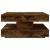 Măsuță cafea rotativă 360 grade, stejar fumuriu 70x70x34,5 cm GartenMobel Dekor