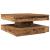 Măsuță cafea rotativă 360 grade, lemn vechi 70x70x34,5 cm GartenMobel Dekor