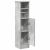 Dulap de baie cu suport role, gri beton, 20,5x22x90 cm GartenMobel Dekor