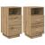 Noptiere 2 buc cu 2 sertare Stejar artizanal 36x36x68 cm GartenMobel Dekor