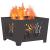 Cuptor de foc Negru 60 x 60 x 40 cm Oțel laminat la rece GartenMobel Dekor