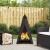 Cuptor de foc Negru 58 x 40 x 100 cm Oțel laminat la rece GartenMobel Dekor