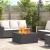 Cuptor de foc Negru 80 x 80 x 40 cm Oțel laminat la rece GartenMobel Dekor