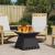 Cuptor de foc Negru 48 x 48 x 40 cm Oțel laminat la rece GartenMobel Dekor