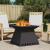 Cuptor de foc Negru 60 x 60 x 50 cm Oțel laminat la rece GartenMobel Dekor