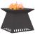 Cuptor de foc Negru 60 x 60 x 50 cm Oțel laminat la rece GartenMobel Dekor