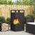 Cuptor de foc Negru 50 x 50 x 100 cm Oțel laminat la rece GartenMobel Dekor