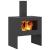 Cuptor de foc Negru 60 x 40 x 96 cm Oțel laminat la rece GartenMobel Dekor