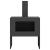 Cuptor de foc Negru 60 x 40 x 96 cm Oțel laminat la rece GartenMobel Dekor