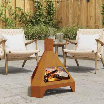 Cuptor de foc Maro 50 x 43 x 52 cm Oțel rezistent la intemperii GartenMobel Dekor