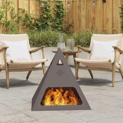 Cuptor de foc Negru 50 x 50 x 51 cm Oțel laminat la rece GartenMobel Dekor