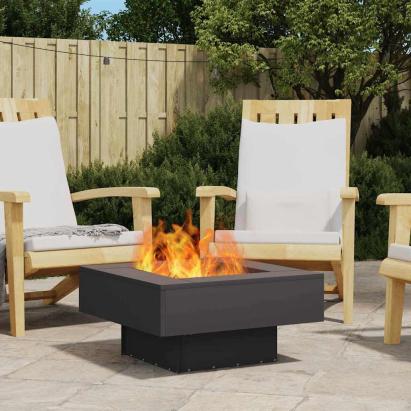 Cuptor de foc Negru 60 x 60 x 30 cm Oțel laminat la rece GartenMobel Dekor