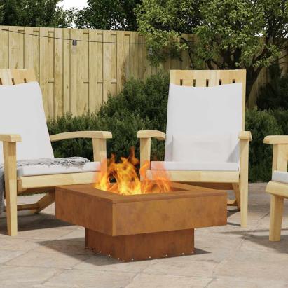 Cuptor de foc Maro 60 x 60 x 30 cm Oțel rezistent la intemperii GartenMobel Dekor
