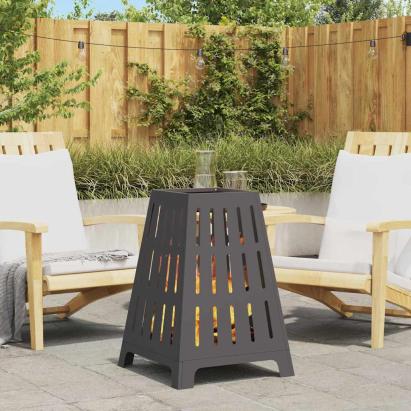 Cuptor de foc Negru 50 x 50 x 70 cm Oțel laminat la rece GartenMobel Dekor