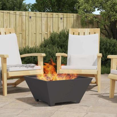 Cuptor de foc Negru 60 x 60 x 30 cm Oțel laminat la rece GartenMobel Dekor