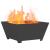 Cuptor de foc Negru 80 x 80 x 40 cm Oțel laminat la rece GartenMobel Dekor