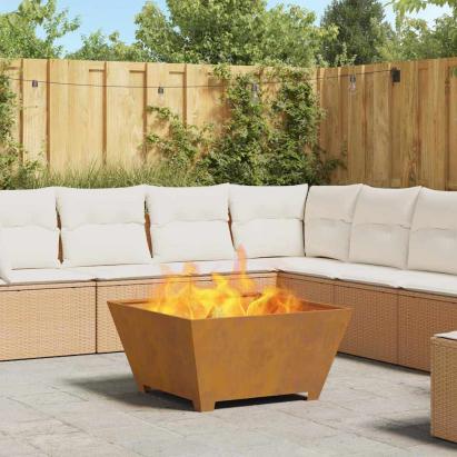 Cuptor de foc Maro 80 x 80 x 40 cm Oțel rezistent la intemperii GartenMobel Dekor