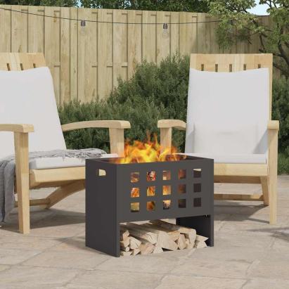 Cuptor de foc Negru 50 x 30 x 40 cm Oțel laminat la rece GartenMobel Dekor