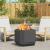 Cuptor de foc Negru 58 x 58 x 51 cm Oțel laminat la rece GartenMobel Dekor