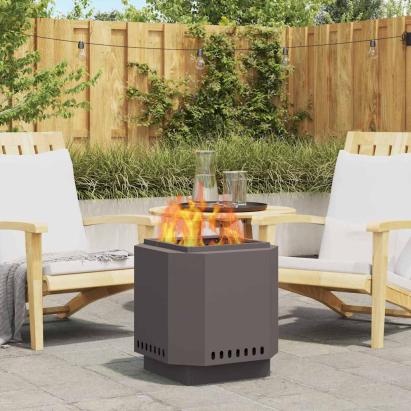 Cuptor de foc Negru 48 x 48 x 51 cm Oțel laminat la rece GartenMobel Dekor
