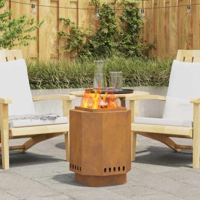 Cuptor de foc Maro 38 x 38 x 51 cm Oțel rezistent la intemperii GartenMobel Dekor