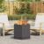 Cuptor de foc Negru 58 x 58 x 51 cm Oțel laminat la rece GartenMobel Dekor