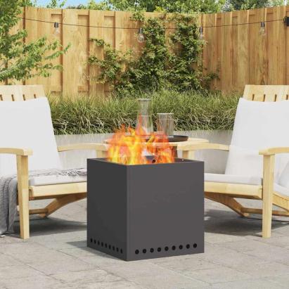 Cuptor de foc Negru 48 x 48 x 50 cm Oțel laminat la rece GartenMobel Dekor