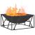 Cuptor de foc Negru 80 x 80 x 40 cm Oțel laminat la rece GartenMobel Dekor