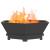 Cuptor de foc Negru 75 x 75 x 28 cm Oțel laminat la rece GartenMobel Dekor