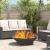 Cuptor de foc Negru 100 x 100 x 28 cm Oțel laminat la rece GartenMobel Dekor