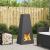 Cuptor de foc Negru 50 x 35 x 100 cm Oțel laminat la rece GartenMobel Dekor
