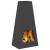 Cuptor de foc Negru 50 x 35 x 100 cm Oțel laminat la rece GartenMobel Dekor