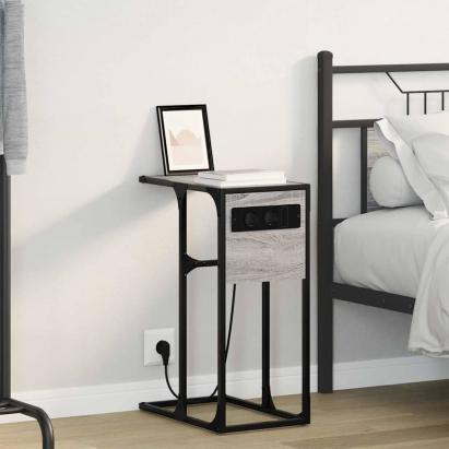 Noptieră sonoma gri Lemn compozit GartenMobel Dekor