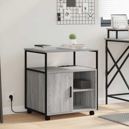 Birou cu Stație de Încărcare sonoma gri 61 x 46 x 67 cm GartenMobel Dekor