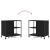 Dulap de birou Stejar negru 76 x 41 x 72 cm Lemn compozit GartenMobel Dekor