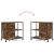 Dulap de birou Stejar afumat 76 x 41 x 72 cm Lemn compozit GartenMobel Dekor
