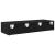 Raft de perete cu sertare negru 100x36x19 cm lemn prelucrat GartenMobel Dekor
