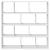 Raft cubic de perete cu 12 compartimente alb lemn prelucrat GartenMobel Dekor