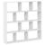 Raft cubic de perete cu 12 compartimente alb lemn prelucrat GartenMobel Dekor