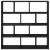 Raft cubic de perete cu 12 compartimente negru lemn prelucrat GartenMobel Dekor