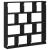 Raft cubic de perete cu 12 compartimente negru lemn prelucrat GartenMobel Dekor